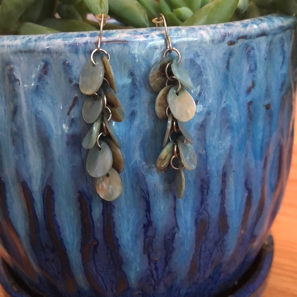Blue/Turquoise dangly earrings - Picture 1 of 2